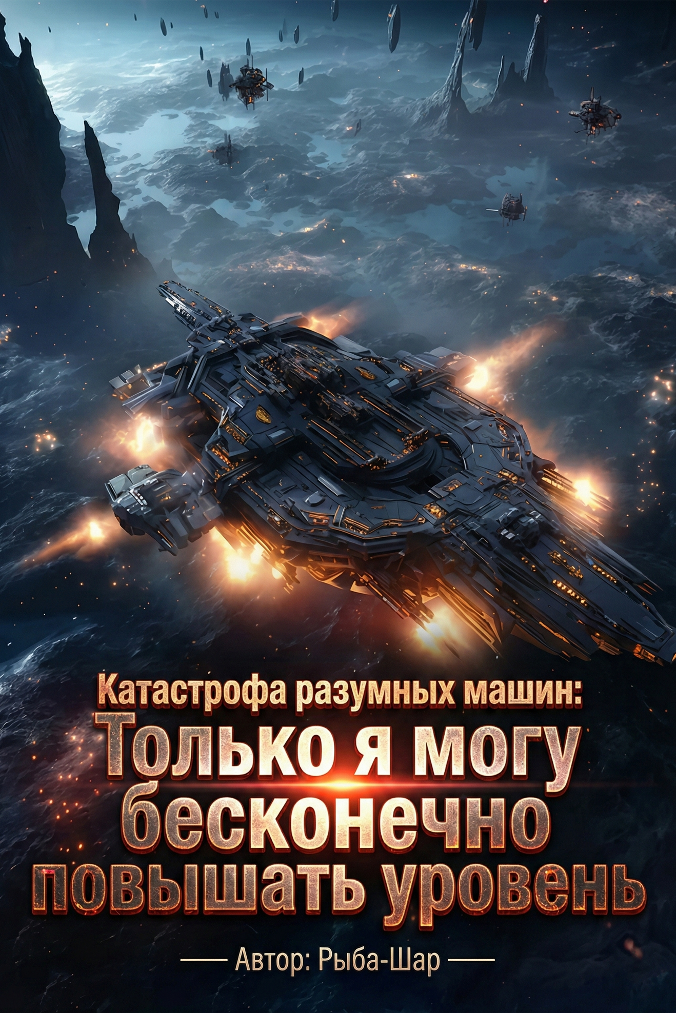 Обложка «Катастрофа разумных машин: Только я могу бесконечно повышать уровень»