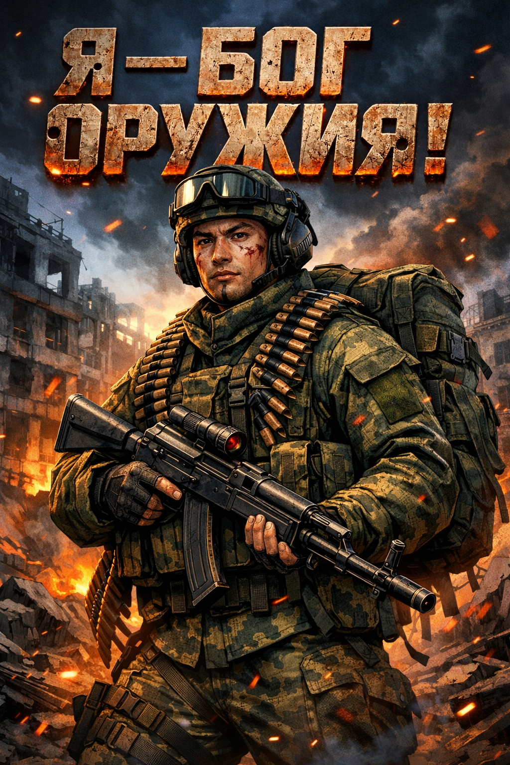 Обложка «Я — Бог Оружия!»