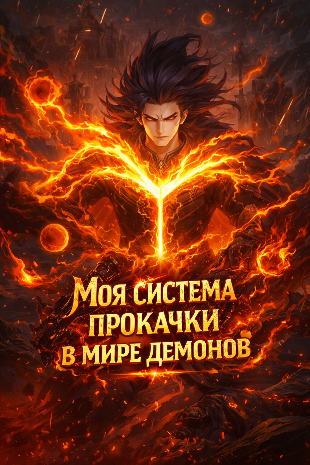 Обложка «Моя система прокачки в мире демонов»